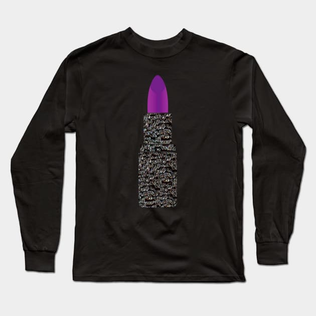 Lipstick Diamonds Long Sleeve T-Shirt by InStyle Designs